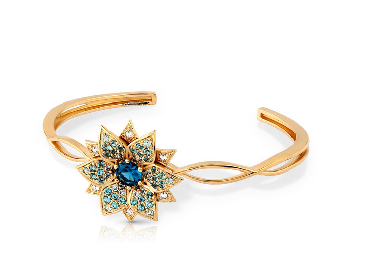 Bengal amaryllis bracelet studded with turquoise crystal stones