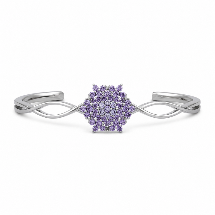 Bengal Angel bracelet studded with purple crystal stones