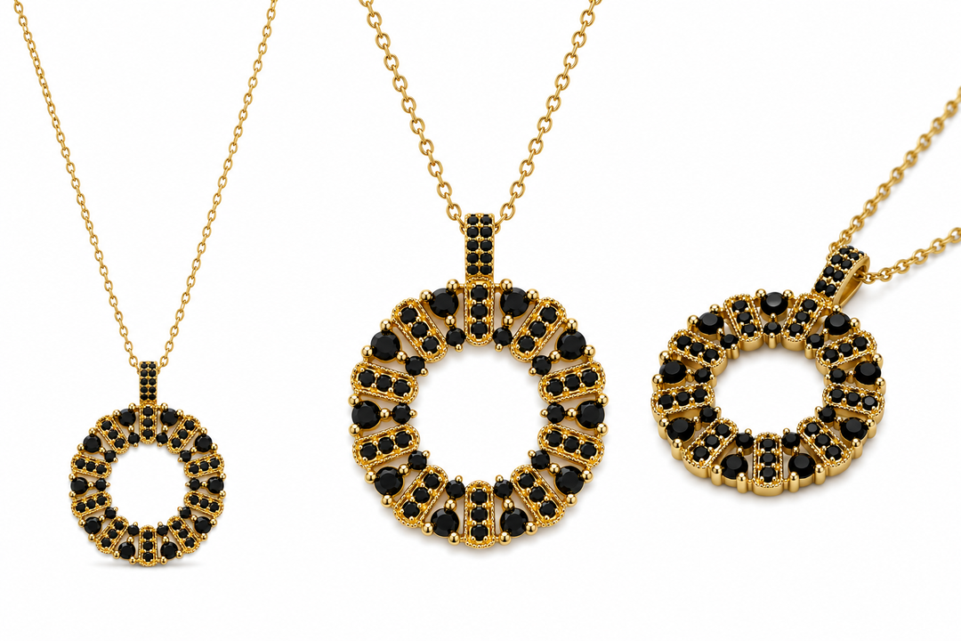 Circle of Life necklace studded with zircons