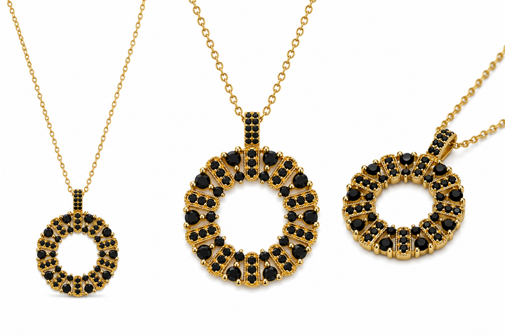 Circle of Life necklace studded with zircons
