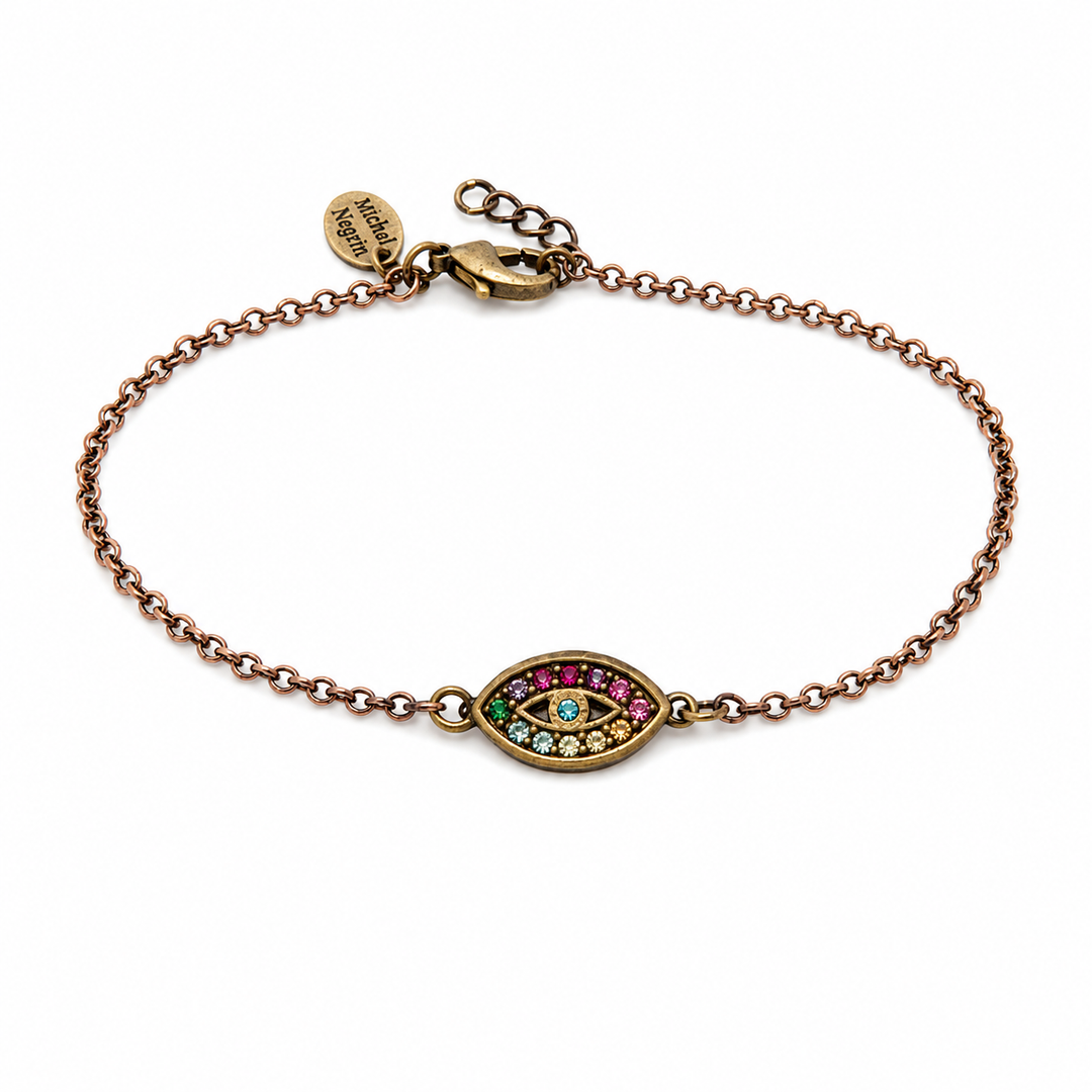 Ein Tova bracelet studded with colorful crystal stones