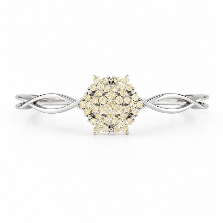 Bengal Angel bracelet studded with champagne  crystal stones