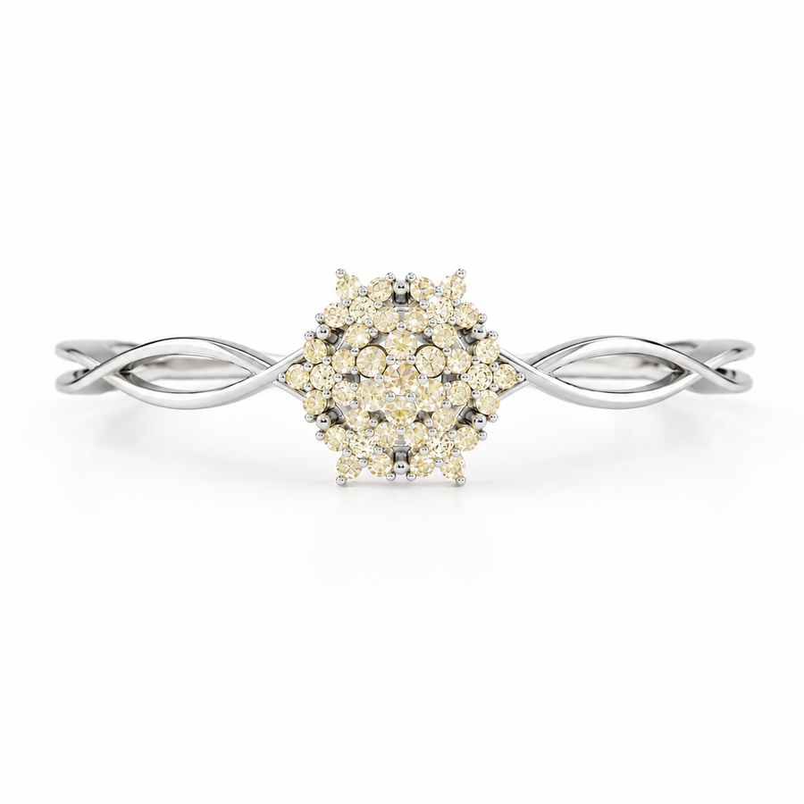 Bengal Angel bracelet studded with champagne  crystal stones