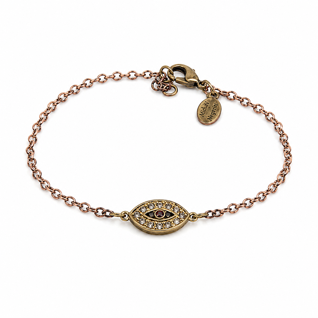 Ein Tova bracelet inlaid with cream garnet colored crystals