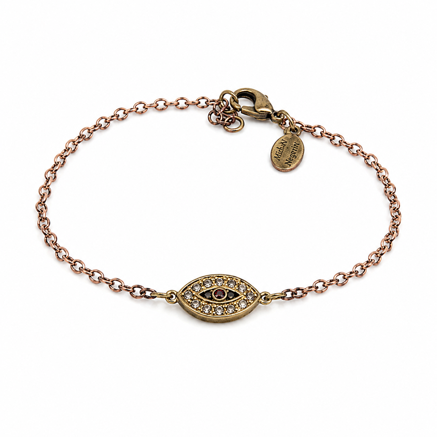 Ein Tova bracelet inlaid with cream garnet colored crystals