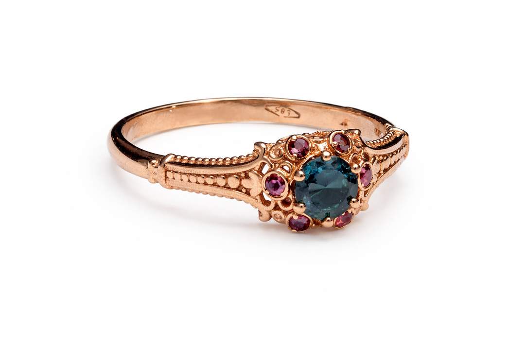 London Topaz Gold Ring for Girls