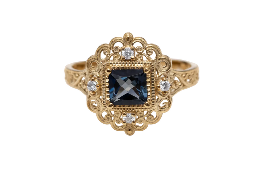 Alexandra topaz gold ring
