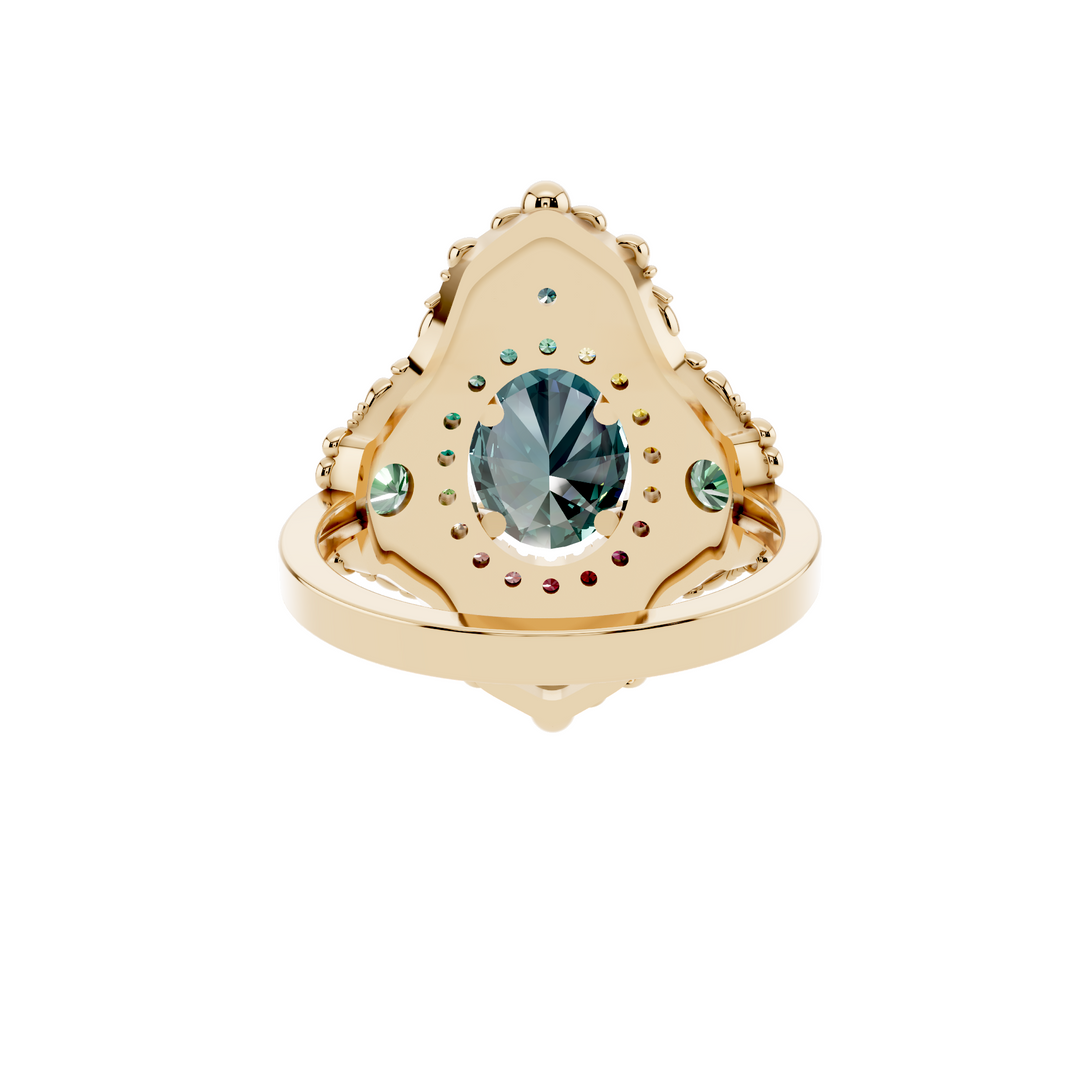Rosette gold ring