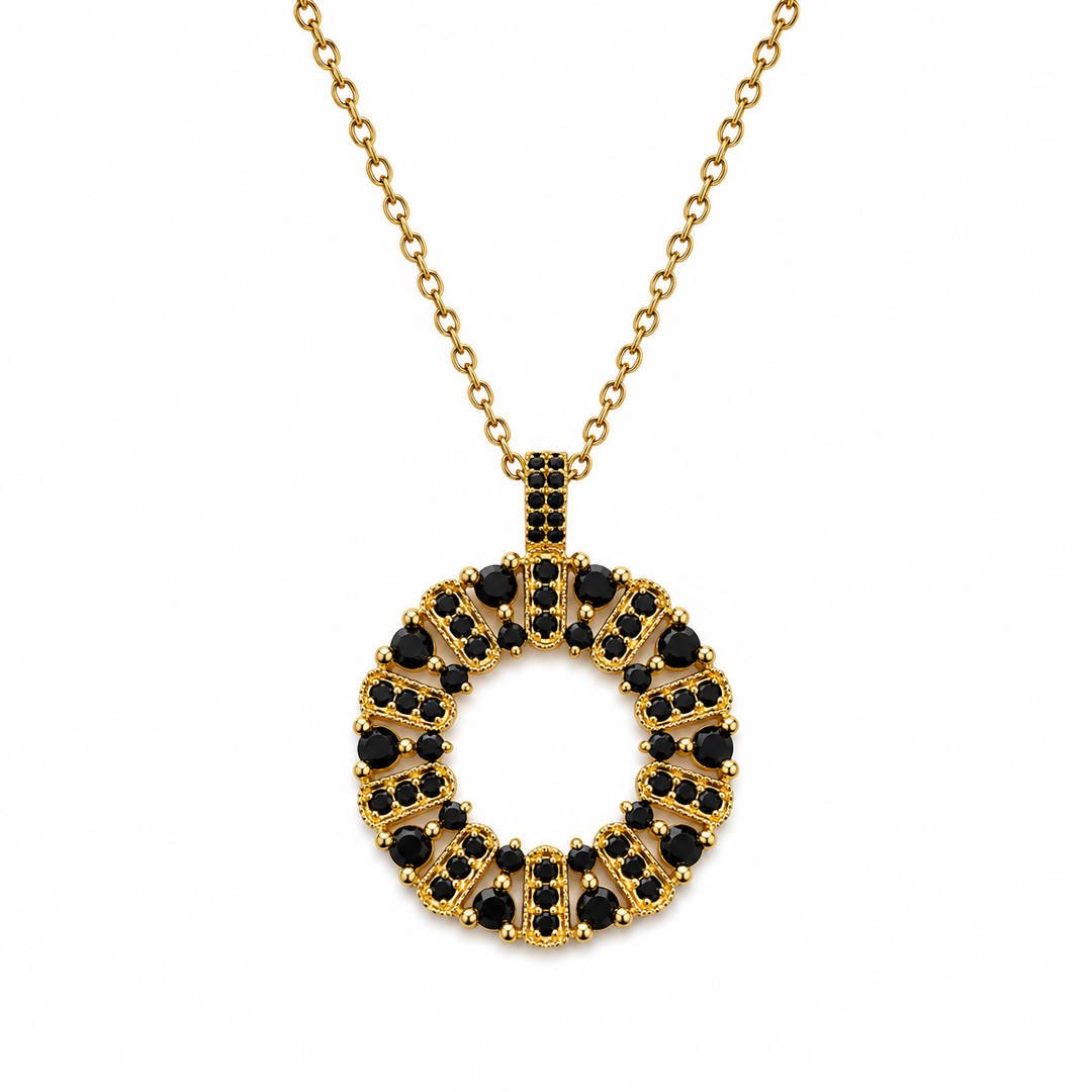 Circle of Life necklace studded with zircons