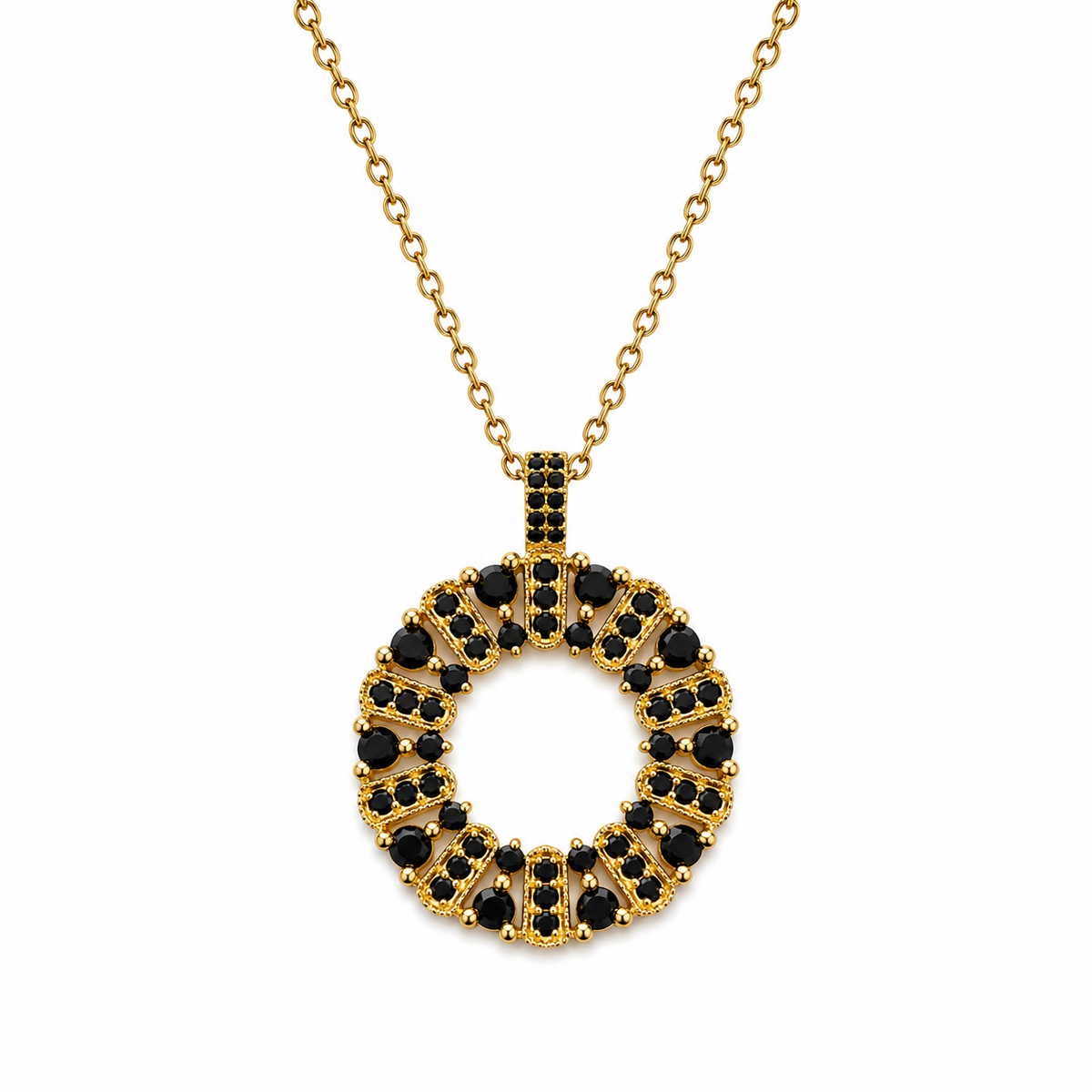 Circle of Life necklace studded with zircons