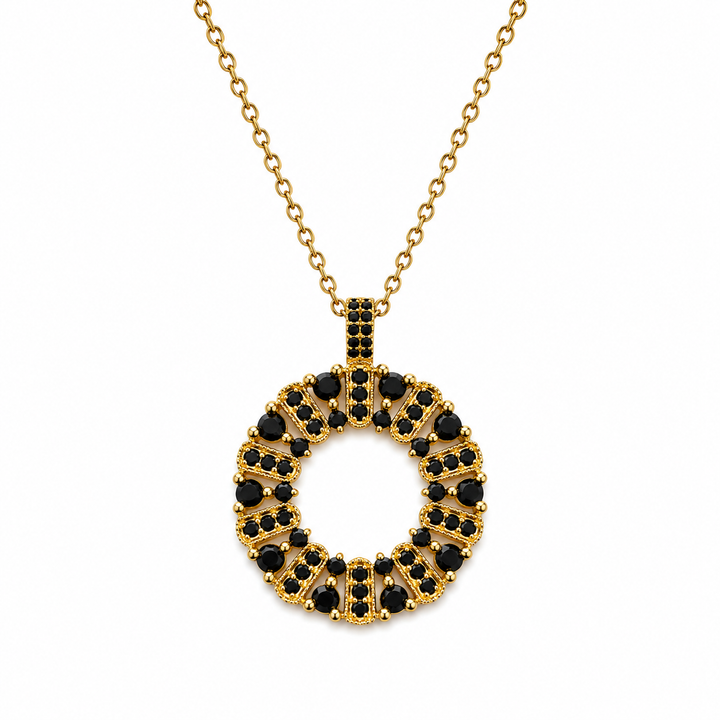 Circle of Life necklace studded with zircons