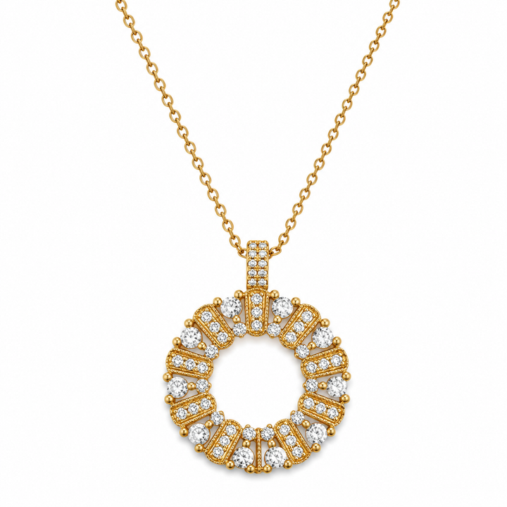 Circle of Life necklace studded with zircons