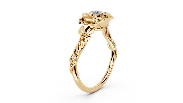 Rose gold solitaire ring