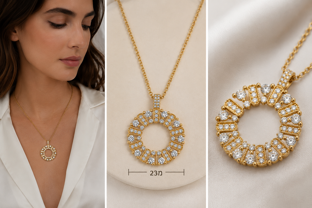 Circle of Life necklace studded with zircons