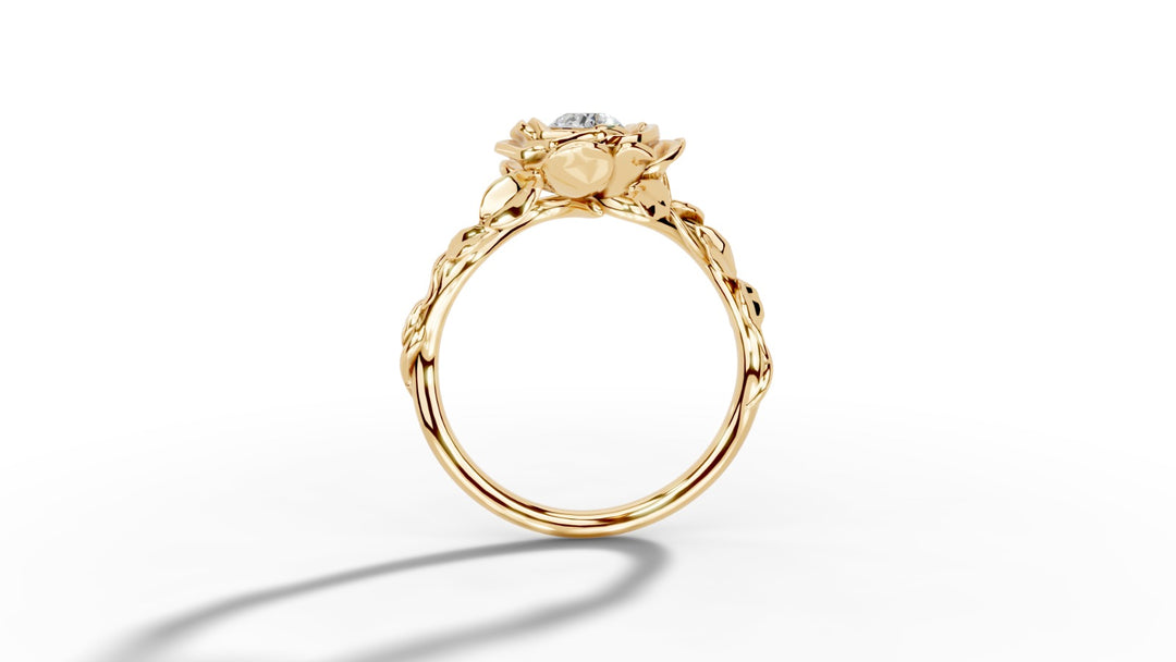 Rose gold solitaire ring