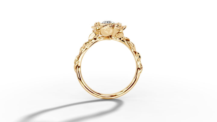 Rose gold solitaire ring