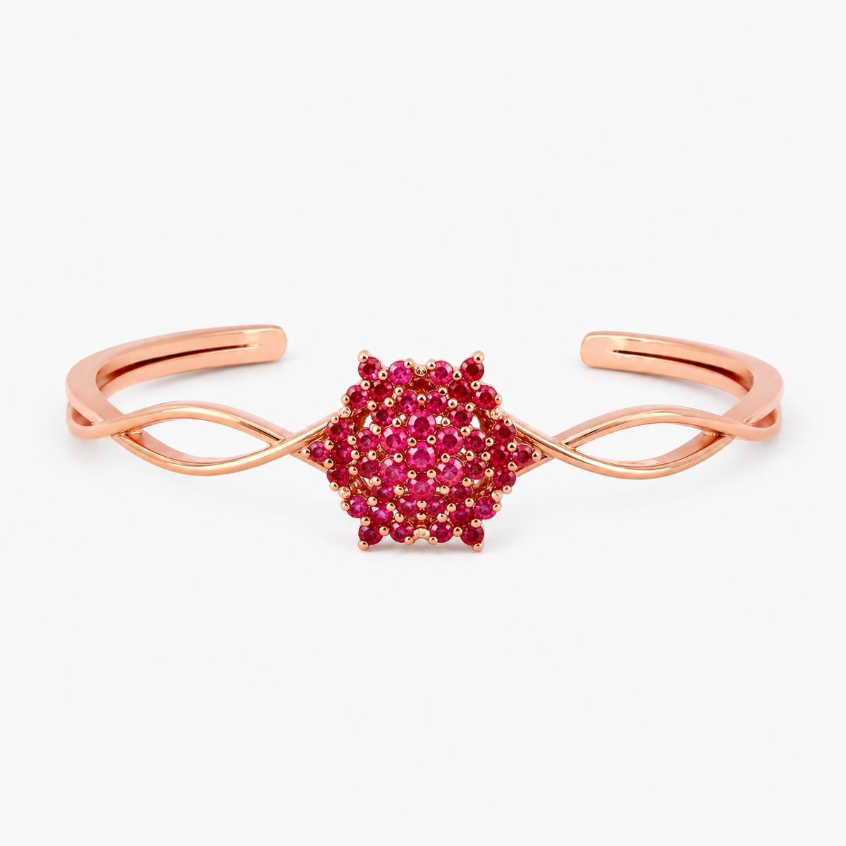 Bengal Angel bracelet studded with ruby colored crystal stones