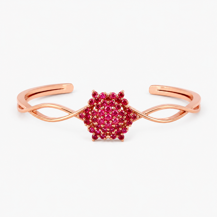 Bengal Angel bracelet studded with ruby colored crystal stones