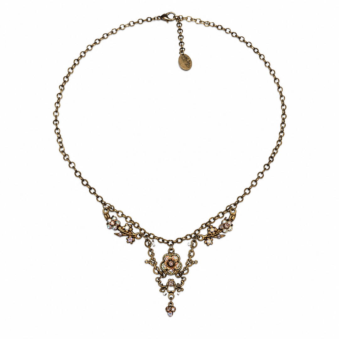 champagne  flower necklace