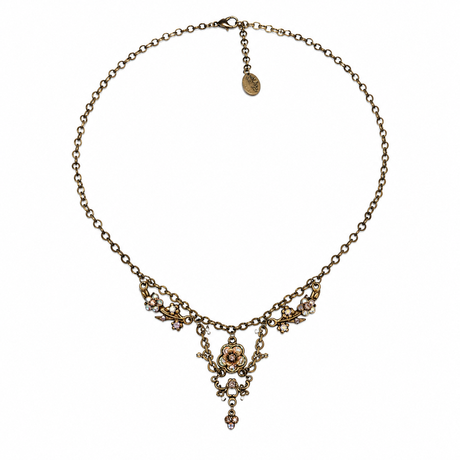 champagne  flower necklace