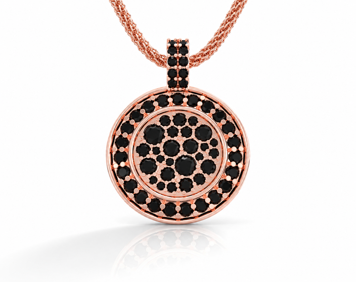 Colorful sequence necklace studded with zircons