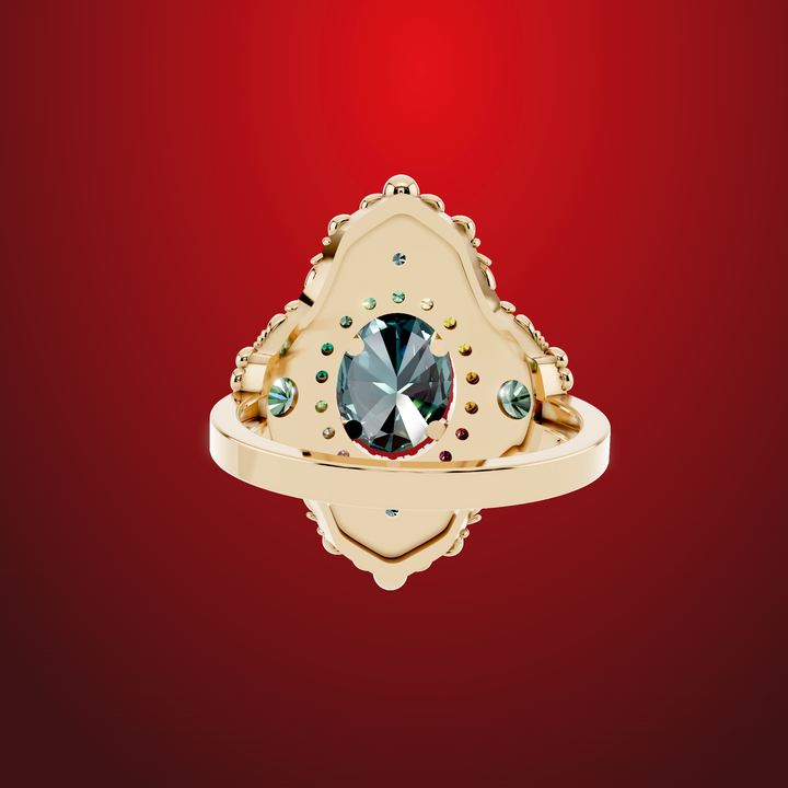 Rosette gold ring