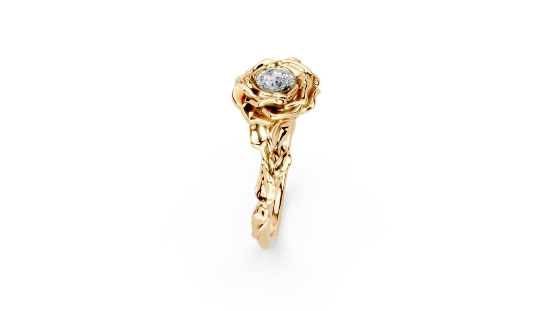 Rose gold solitaire ring
