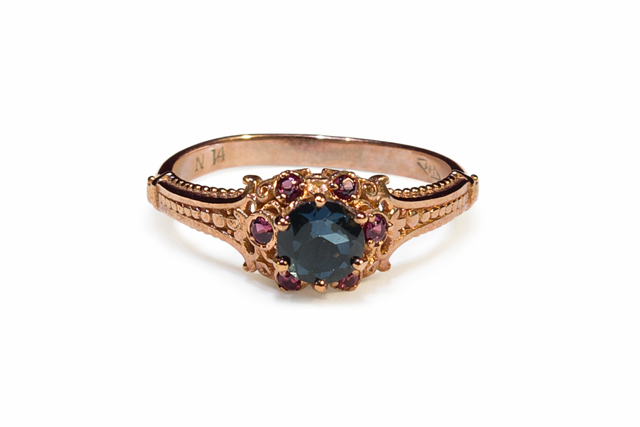 London topaz gold ring for girls
