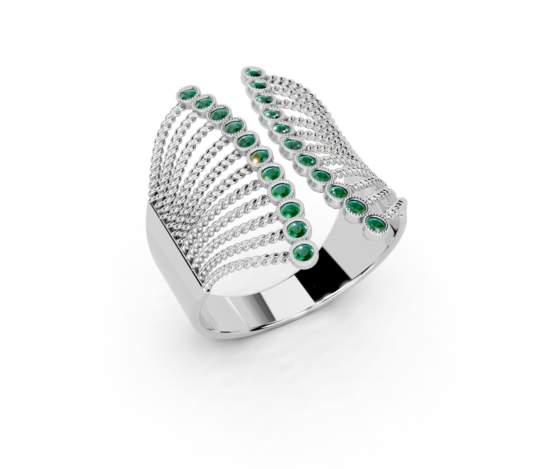 Havana Emerald Gold Ring