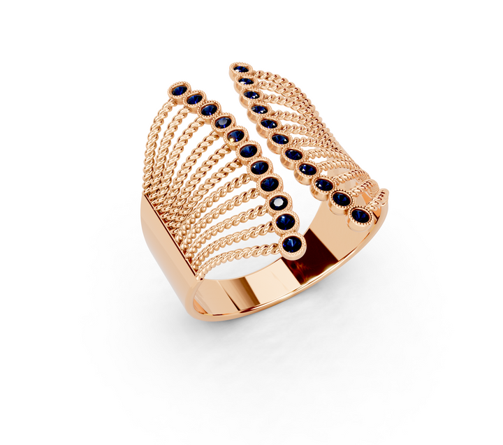 Havana Sapphire Gold Ring