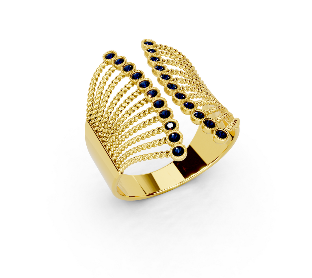 Havana Sapphire Gold Ring
