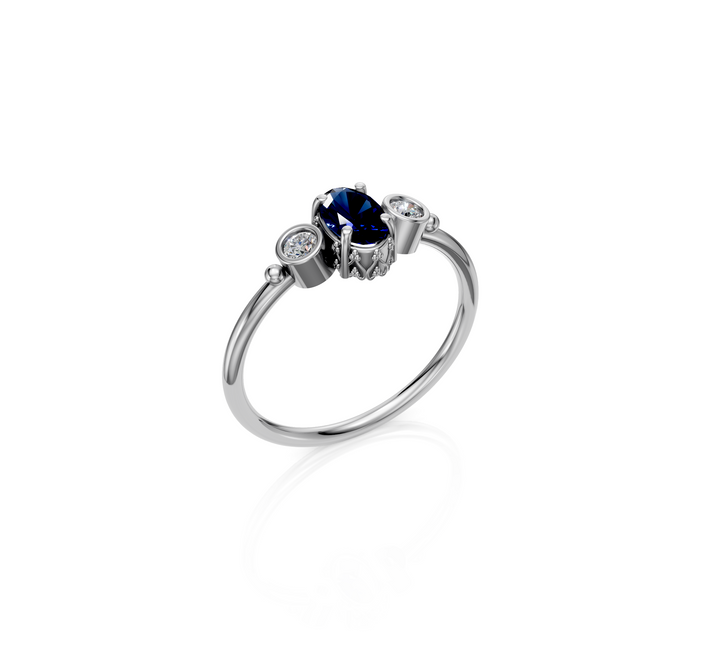 Emily Sapphire Gold Ring