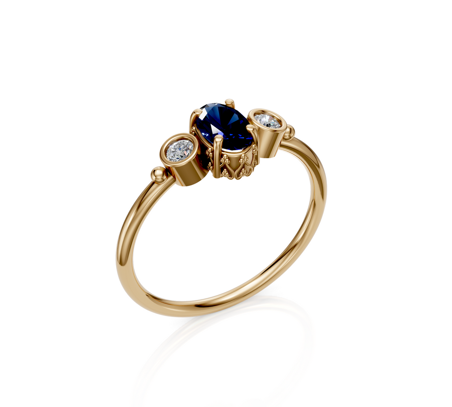 Emily Sapphire gold ring