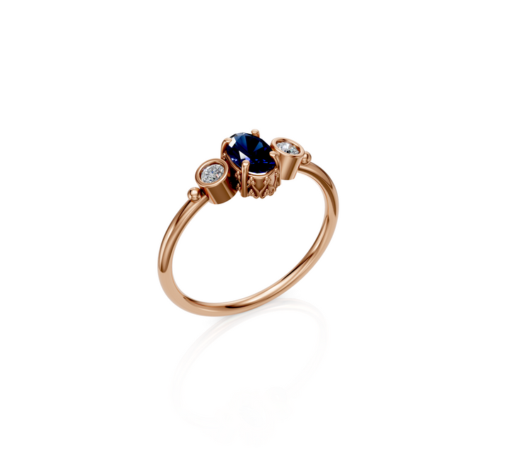 Emily Sapphire Gold Ring