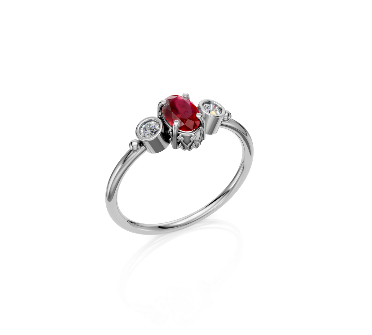 Emily Ruby gold ring
