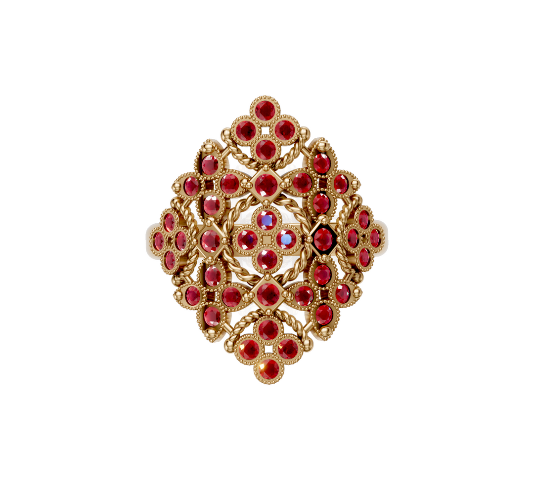 Royalty Ruby Gold Ring