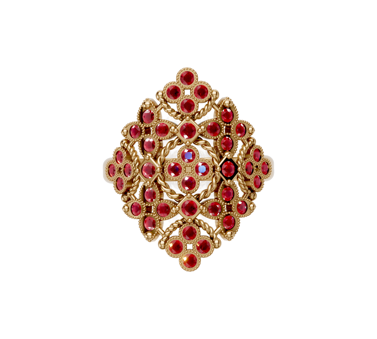 Ruby royalty gold ring