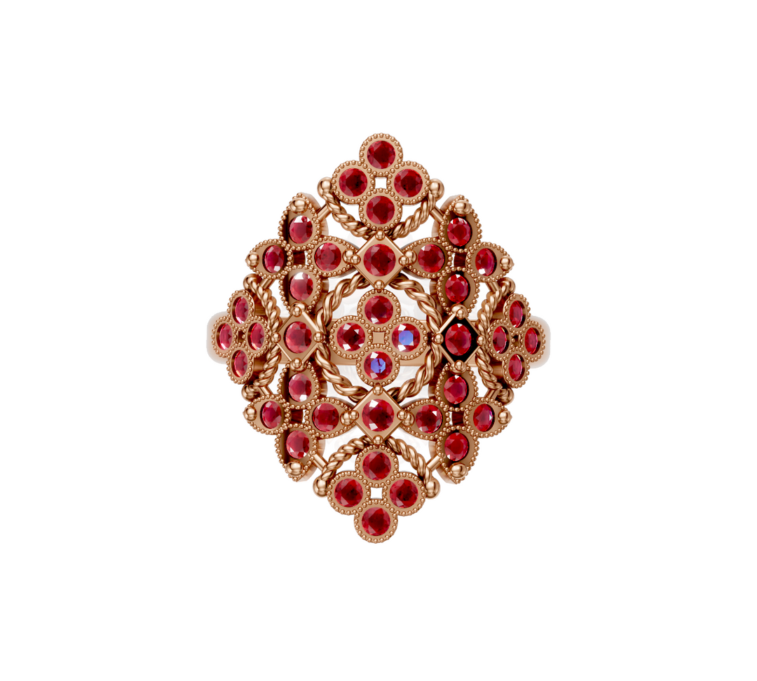 Royalty Ruby Gold Ring
