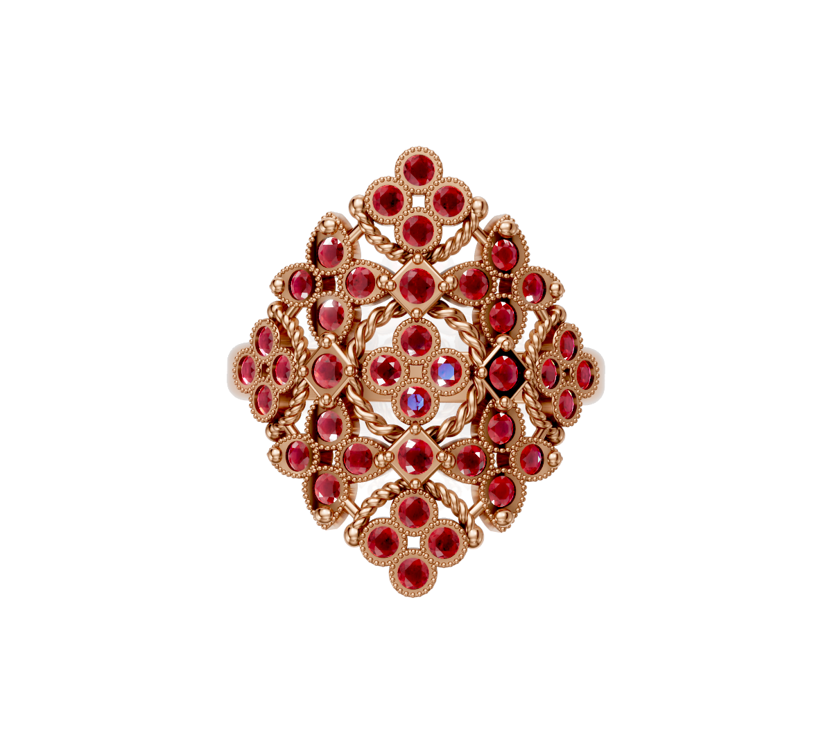 Ruby royalty gold ring