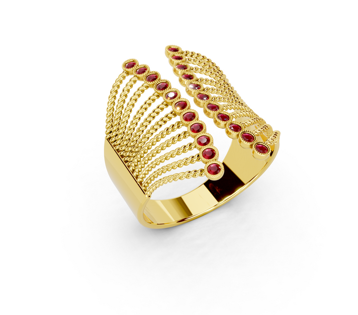 Havana Ruby Gold Ring