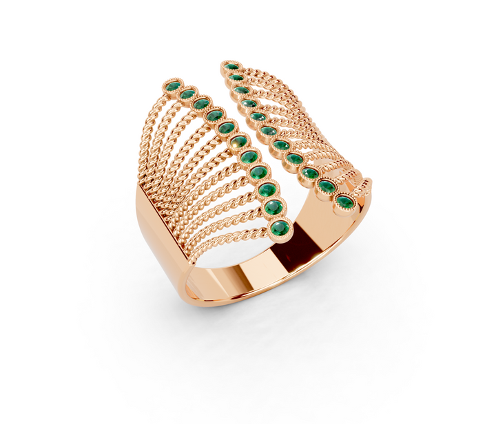 Havana Emerald Gold Ring