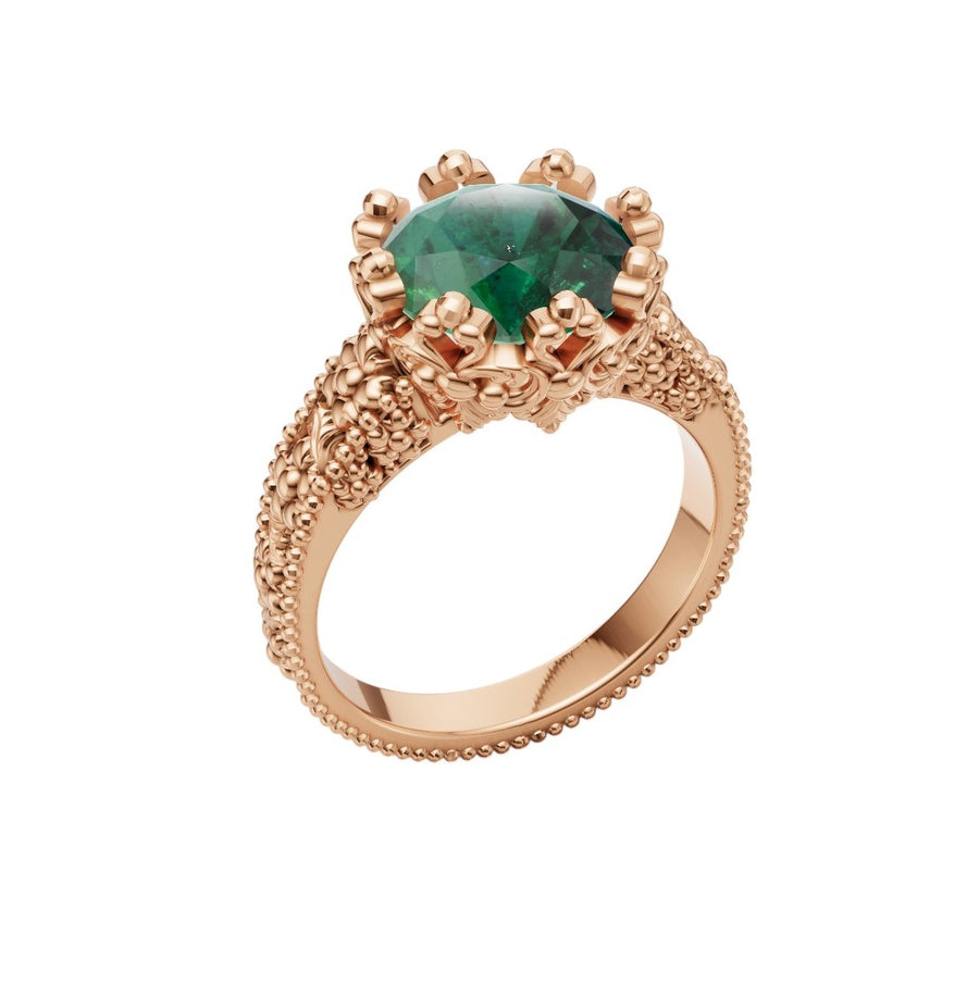 Juliet emerald gold ring
