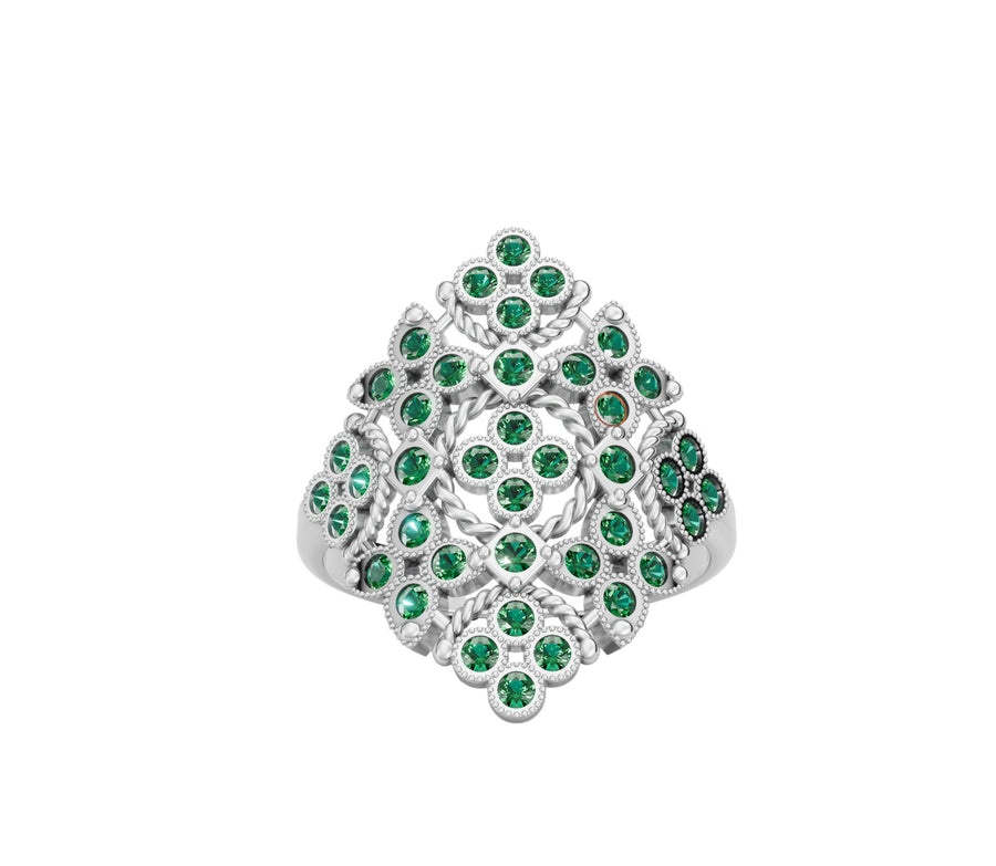 Royal Emerald Gold Ring