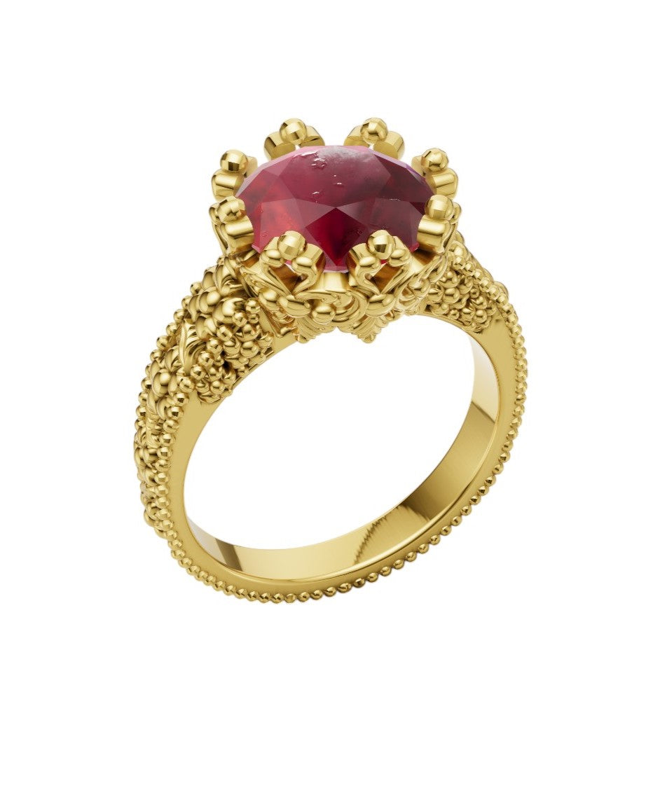 Juliet Ruby Gold Ring