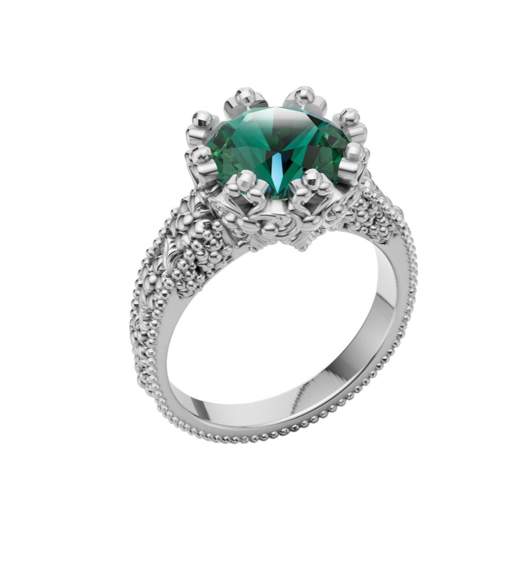 Juliet emerald gold ring