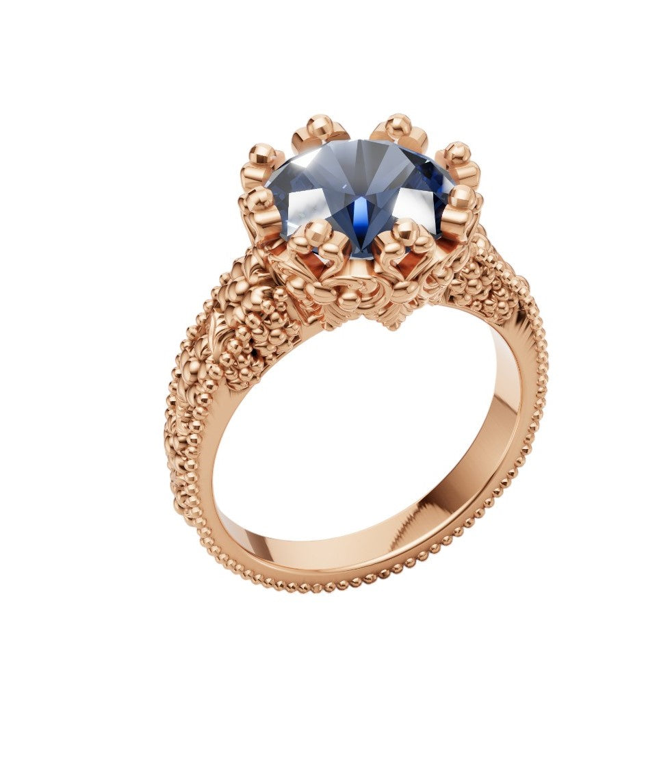 Juliet sapphire gold ring