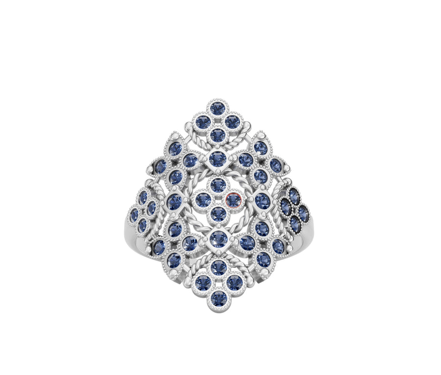 Royal sapphire gold ring