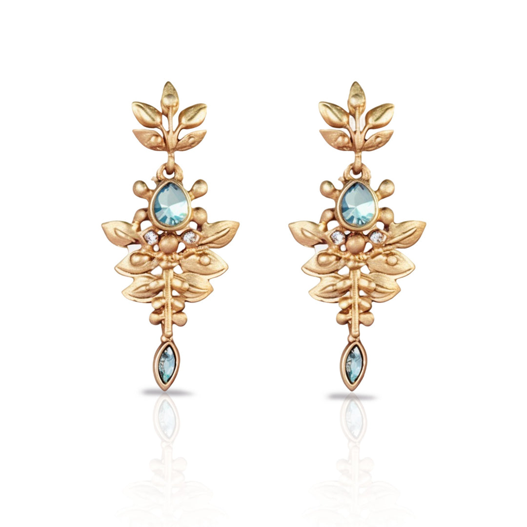 Autumn gold earrings