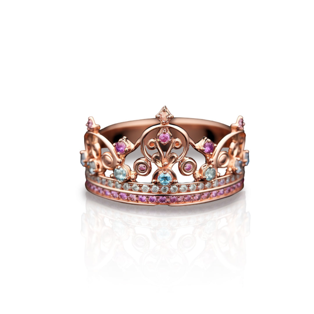 Royal crown gold ring - Main Image