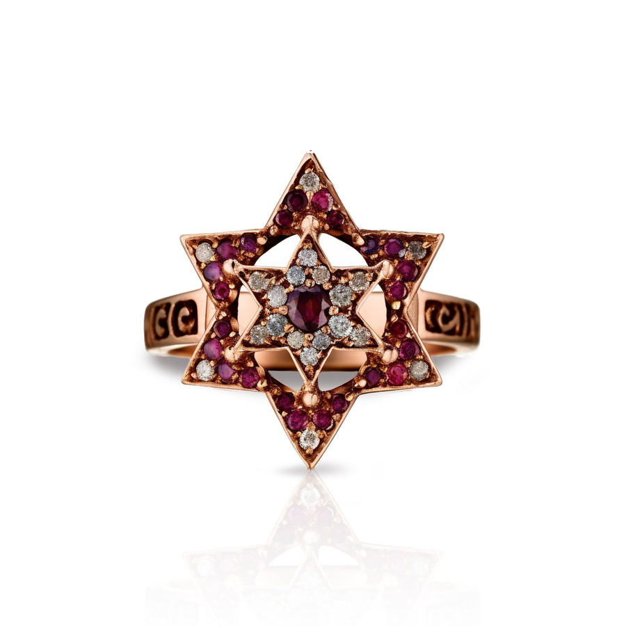 Star of David gold ring style 5